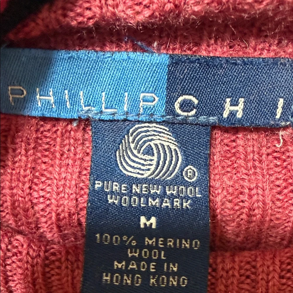 Burgundy Ribbed Turtleneck Sweater Used Size M